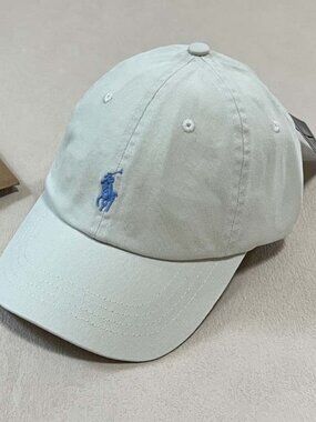 Ralph Lauren Light Mint Baseball Cap with Blue Pony